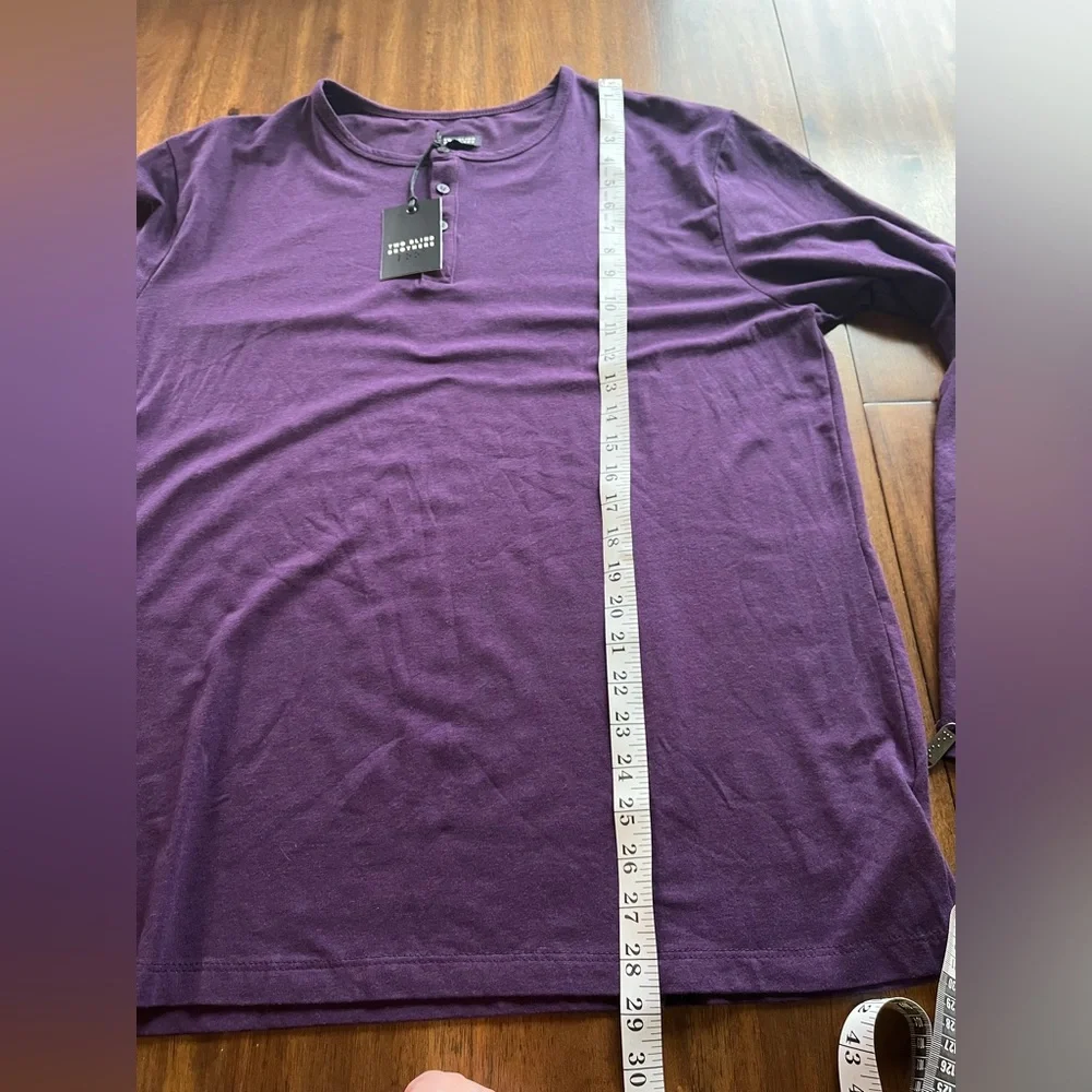 NWT Men’s soft purple long sleeve shirt tee Two Blind Brothers size XL comfy - Picture 12 of 13